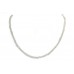 Necklace Strand String Womens Beaded Diamond Cut Aquamarine Gem Stone Beads B100